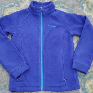 Girls Columbia Fleece Jacket 10/12 Medium